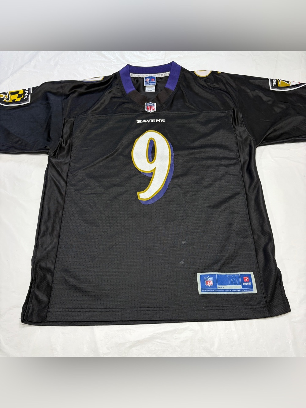 NFL Pro Line Justin Tucker #9 Black Baltimore Ravens Jersey Mens Medium